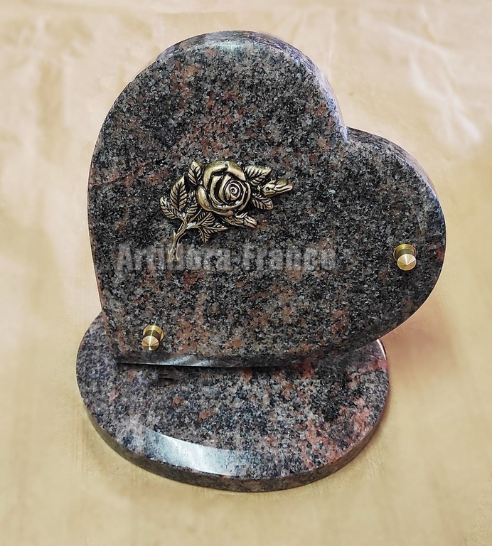 PLAQUE GRANIT FORME COEUR 16CM