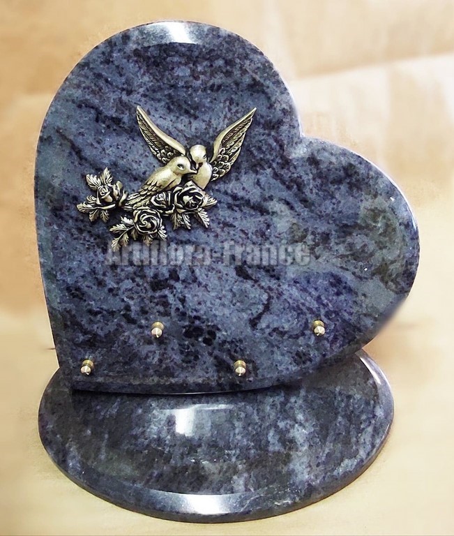 PLAQUE GRANIT FORME COEUR 30 CM