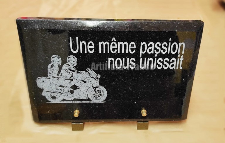 PLAQUE FORME 20X30CM BRONZE CYCLISTE VELO