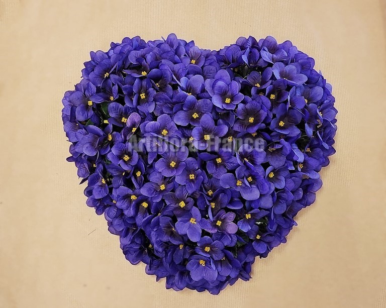 COEUR 35CM VIOLETTES