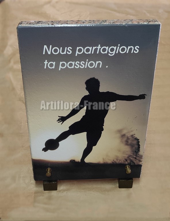 PLAQUE GRANIT 17X25CM PHOTO FOOT