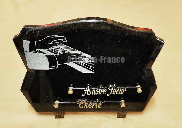 PLAQUE GRANIT 18x25CM PIANO