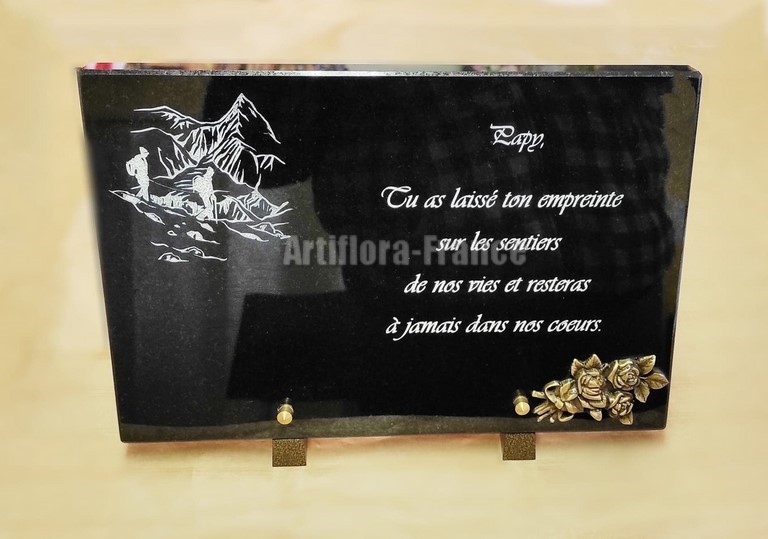 PLAQPLAQUE GRANIT 20X30CM RANDO MONTAGNE PAPY