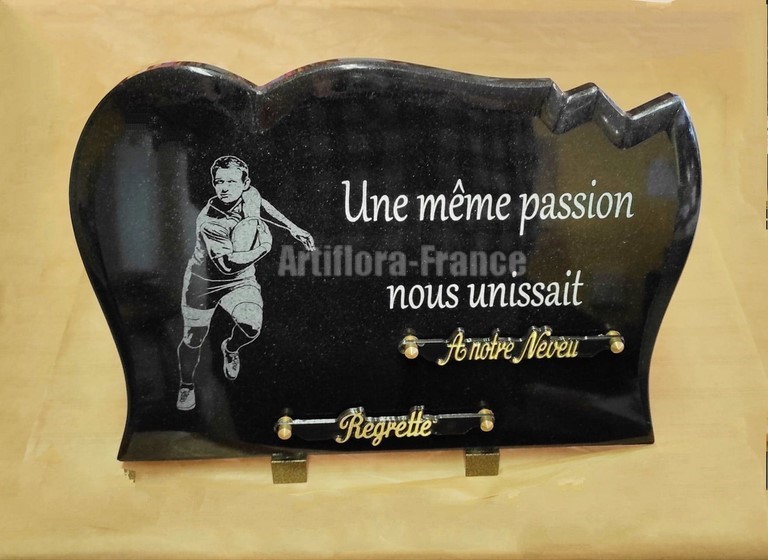 PLAQUE GRANIT FORME 25X35CM RUGBY
