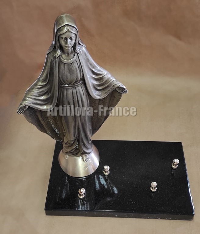 STATUE VIERGE 31X20CM EN BRONZE 