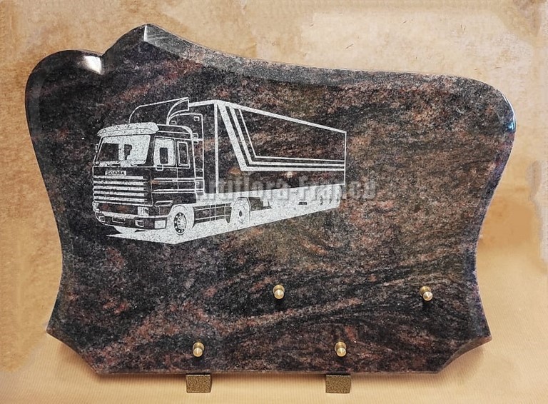 PLAQUE GRANIT FORME 30X40CM CAMION