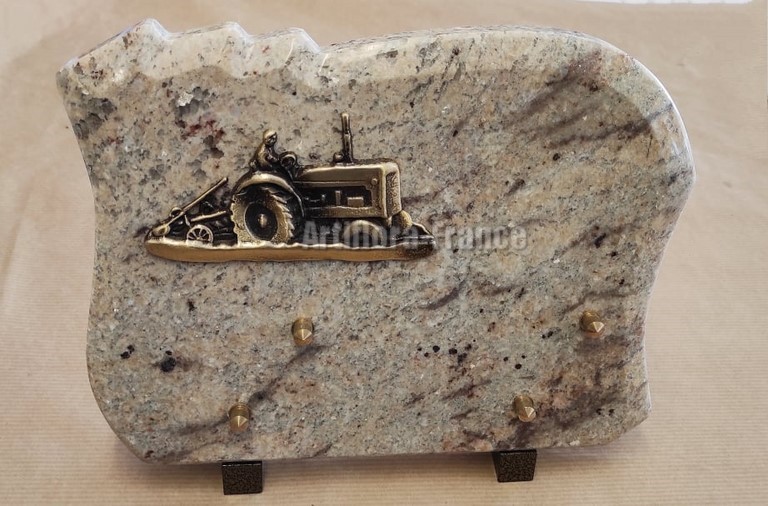 PLAQUE GRANIT 18X25CM TRACTEUR