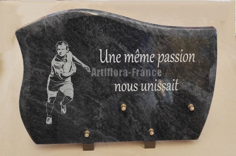 PLAQUE GRANIT FORME 25X35CM RUGBY