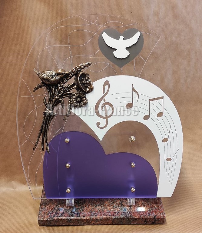 PLAQUE PLAQUE ALTUGLASS 39X32CM MUSIQUE