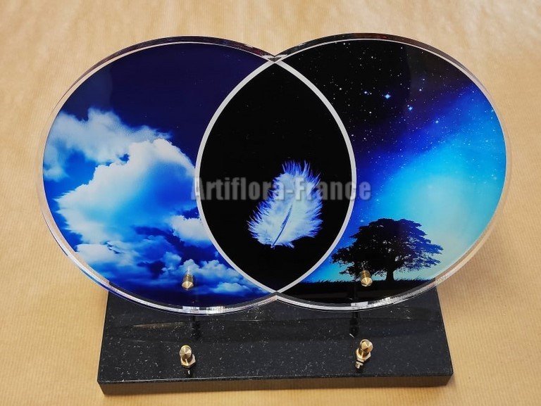 PLAQUE ALTU FUSION 20X30CM PLUME