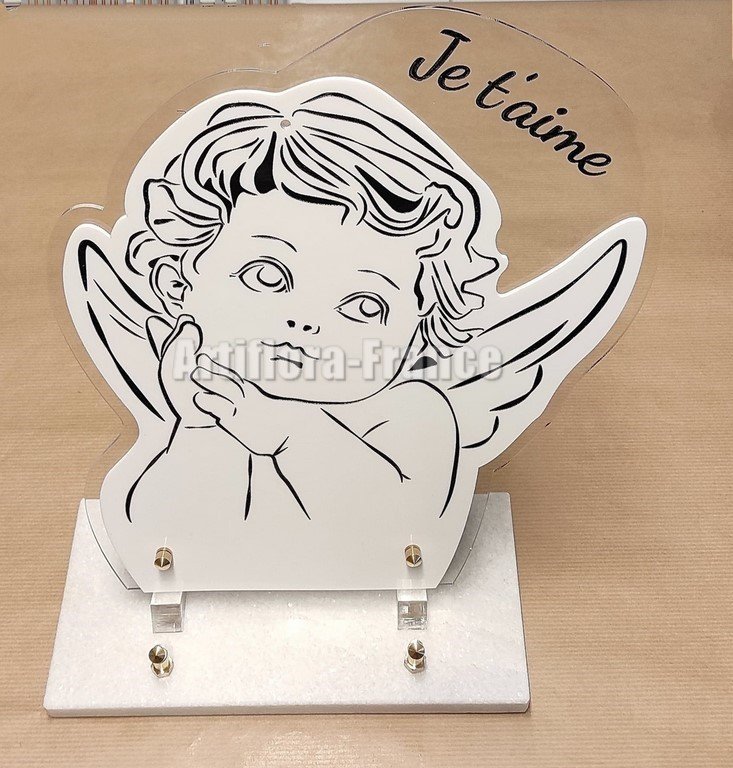 PLAQUE ALTU 32X27CM ANGE