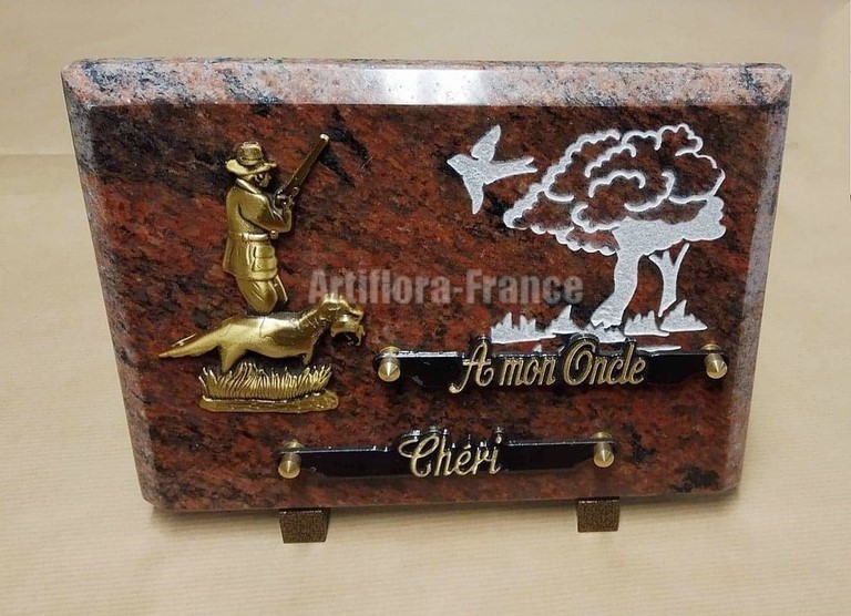 PLAQUE GRANIT 20X30CM CHASSEUR