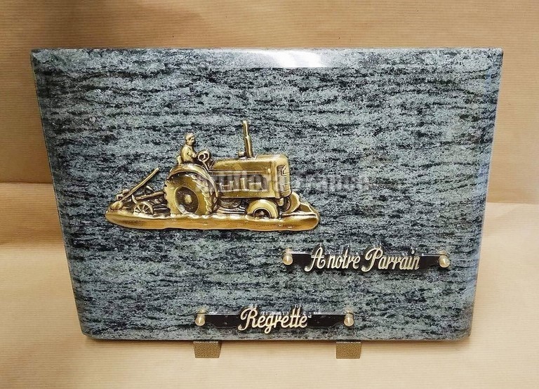 PLAQUE GRANIT 25X35CM TRACTEUR