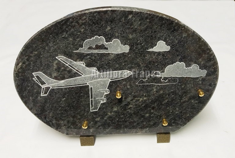 PLAQUE GRANIT FORME 20X30CM AVION
