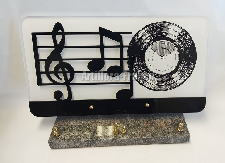PLAQUE ALTUGLASS 40x20CM MUSIQUE
