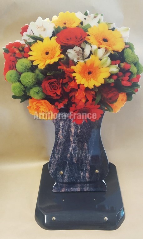 PLAQUE COMPO FLEURS VARIES 34X46CM