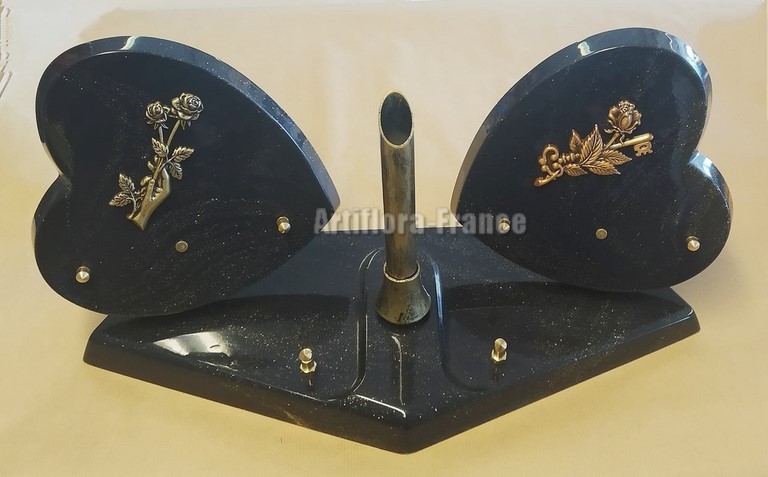 DOUBLE COEUR RESINE + SOLIFLOR