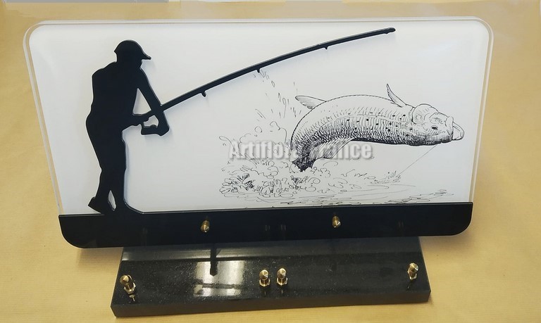PLAQUE ALTUGLASS 40x20CM PECHEUR