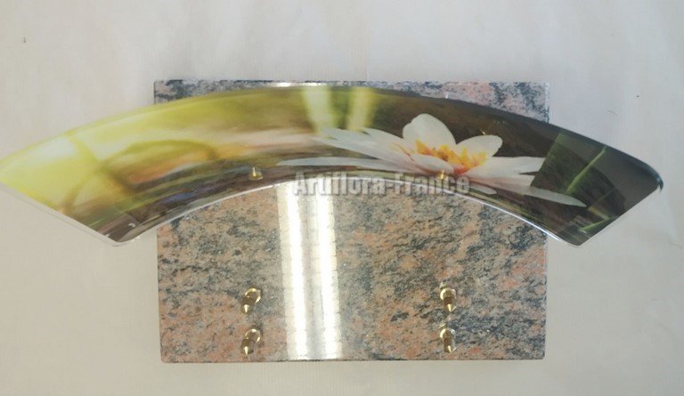 PLAQUE ALTU PANORAMIQUE 30X15CM FOND LOTUS