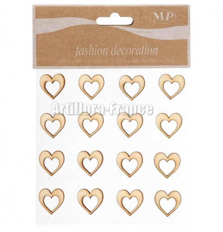 STICKERS EN BOIS FORME COEUR