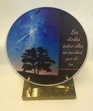 PLAQUE RONDE D25CM ALTU MONTAGNE + TEXTE