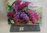 PLAQUE ALTU FORME 25X35CM FOND LILAS